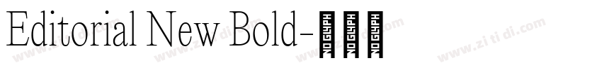 Editorial New Bold字体转换